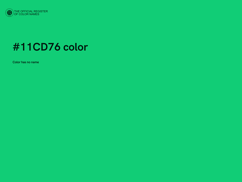 #11CD76 color image