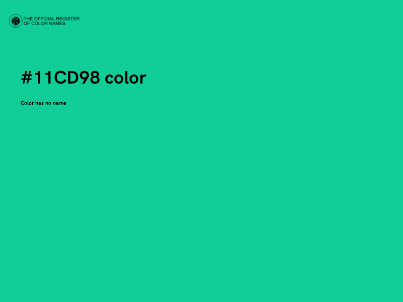 #11CD98 color image