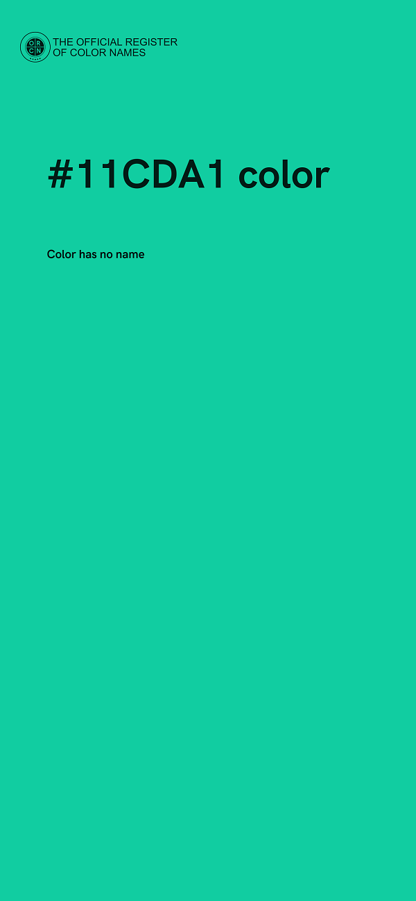 #11CDA1 color image