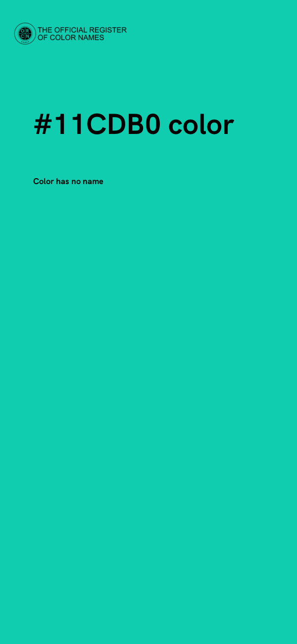 #11CDB0 color image