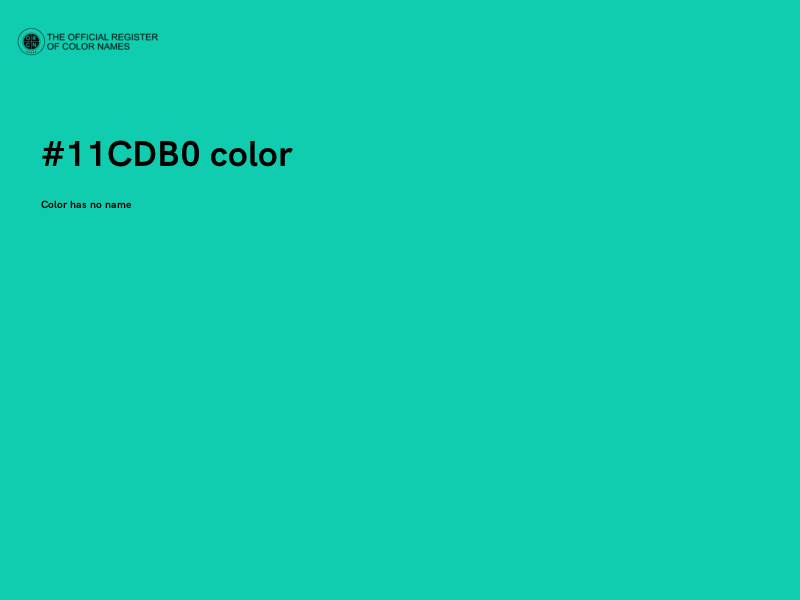 #11CDB0 color image