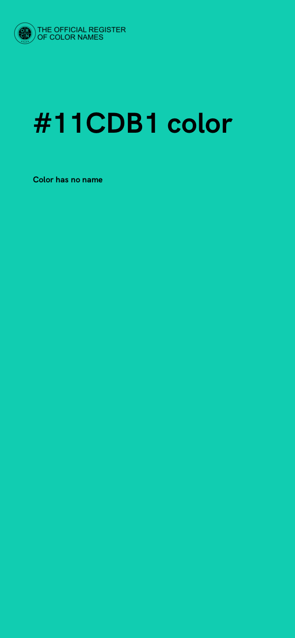#11CDB1 color image