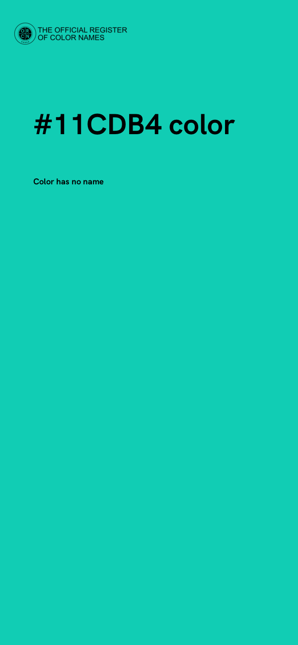 #11CDB4 color image
