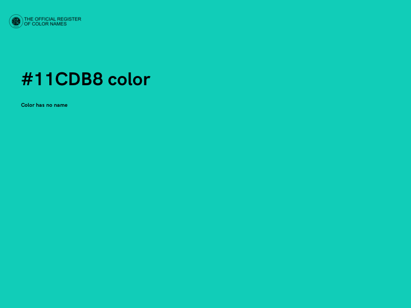 #11CDB8 color image