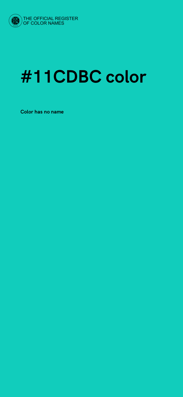 #11CDBC color image