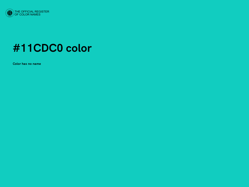 #11CDC0 color image