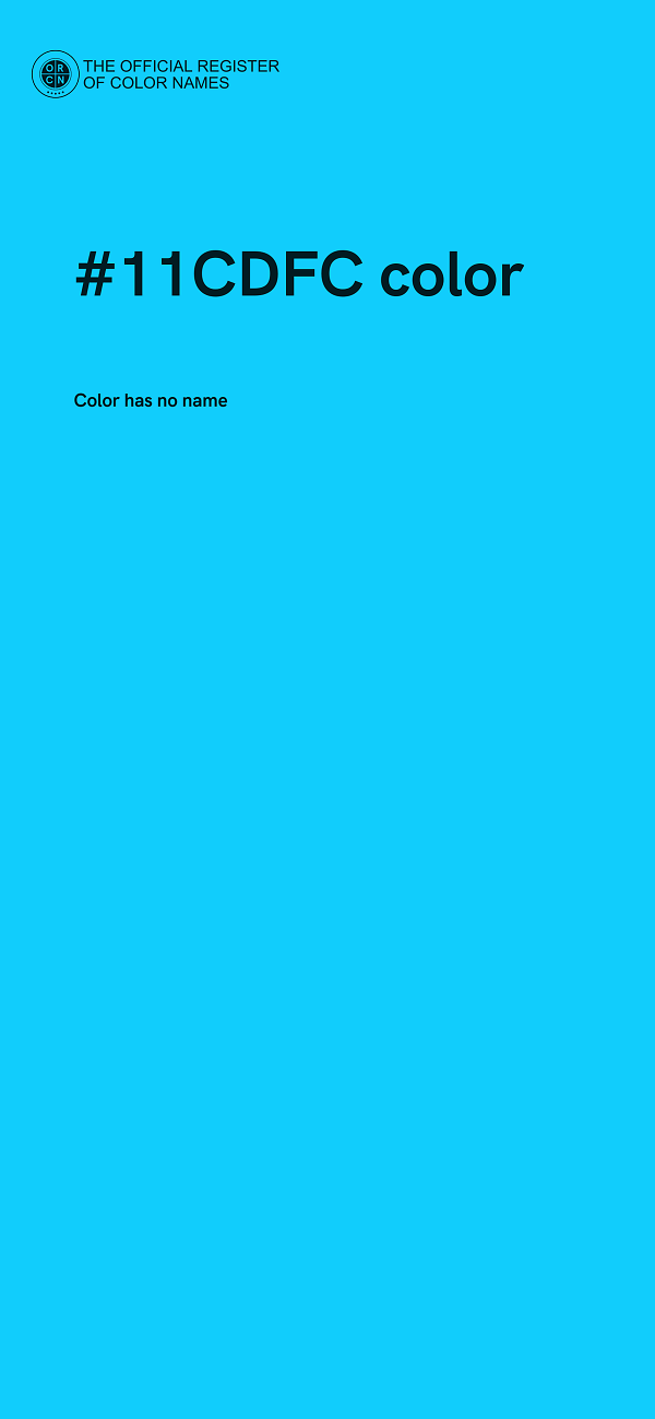 #11CDFC color image
