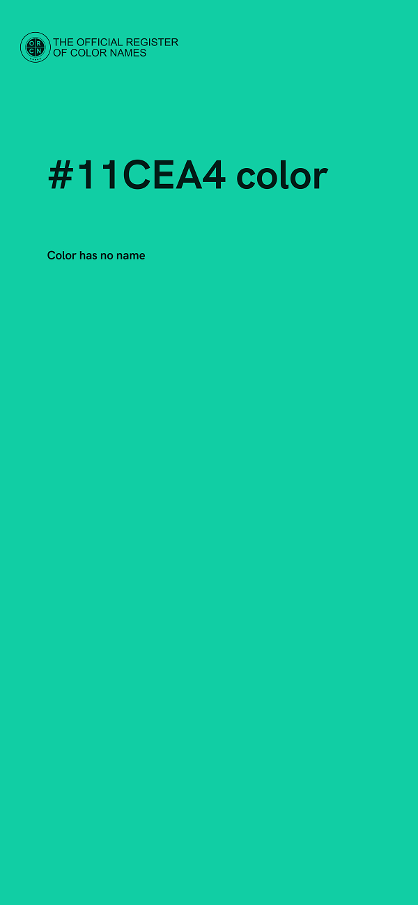 #11CEA4 color image