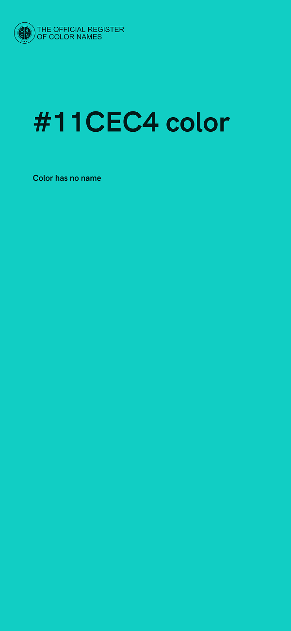 #11CEC4 color image