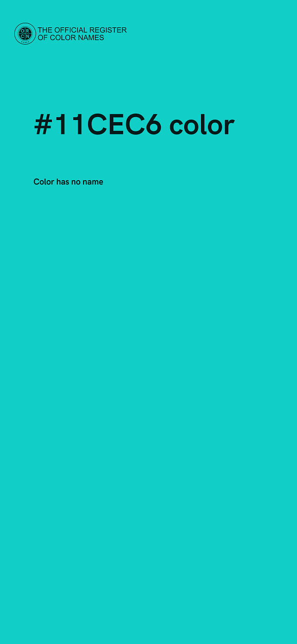 #11CEC6 color image