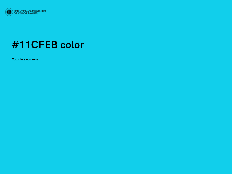 #11CFEB color image