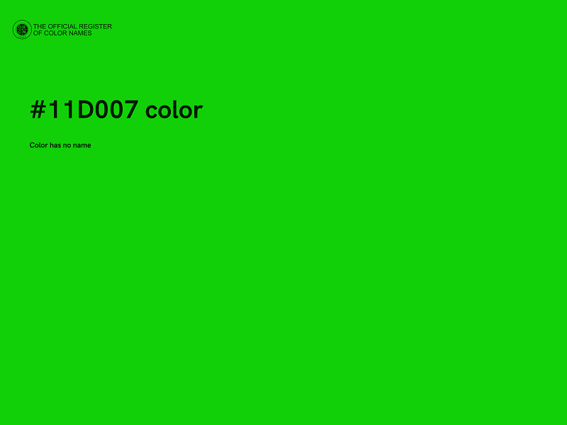 #11D007 color image