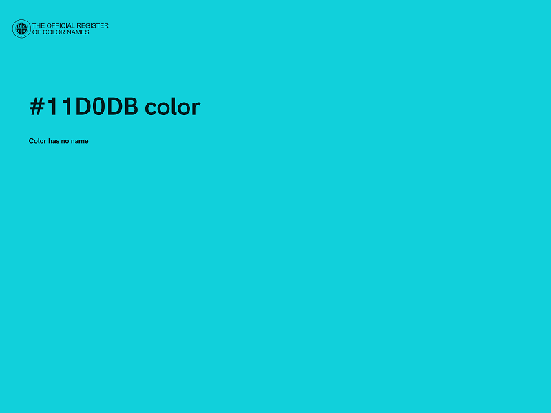 #11D0DB color image