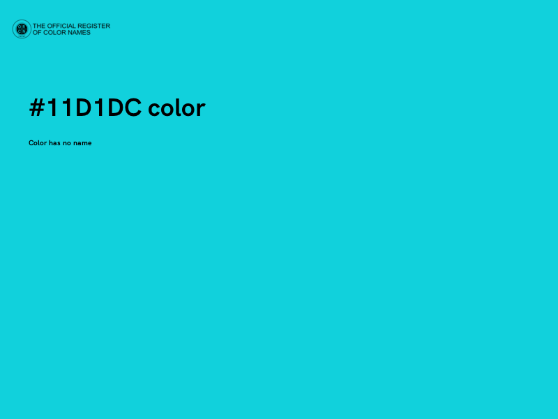 #11D1DC color image