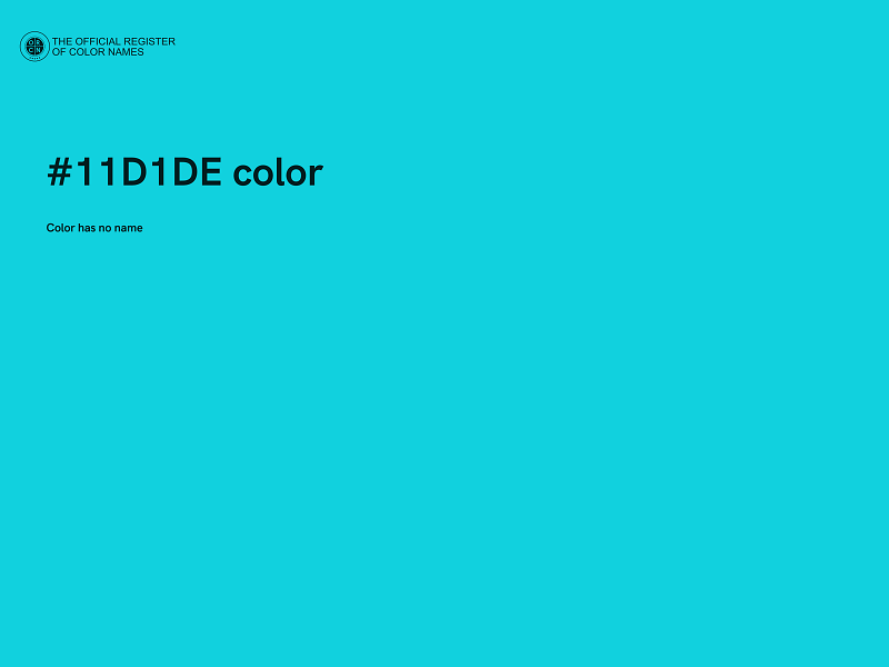 #11D1DE color image
