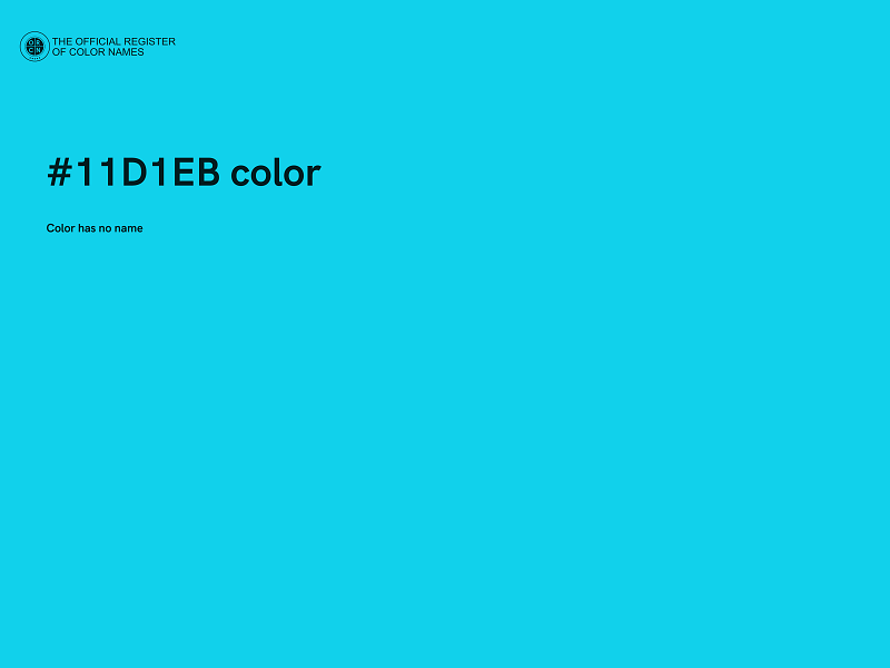 #11D1EB color image