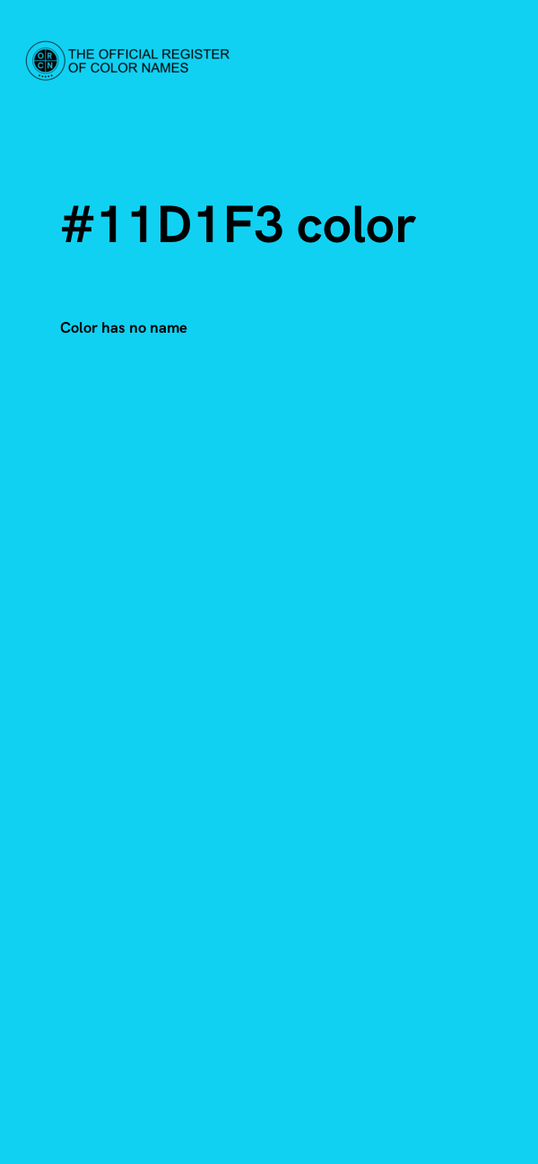 #11D1F3 color image