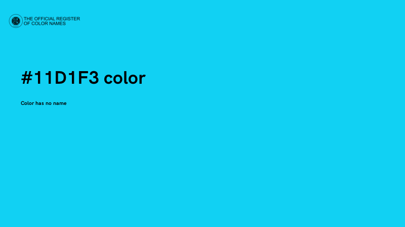 #11D1F3 color image