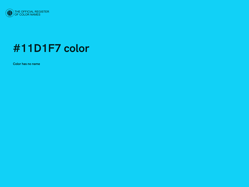 #11D1F7 color image