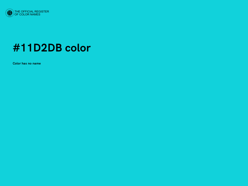 #11D2DB color image