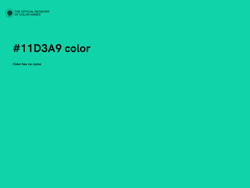 #11D3A9 color image