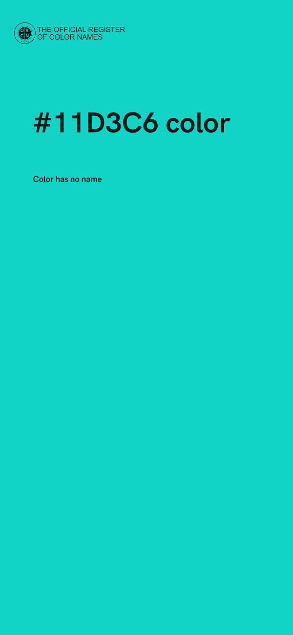 #11D3C6 color image