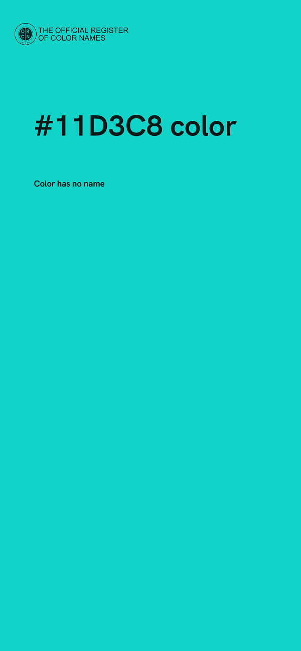 #11D3C8 color image