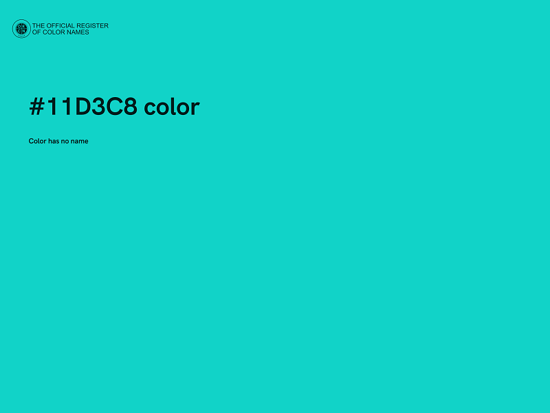 #11D3C8 color image