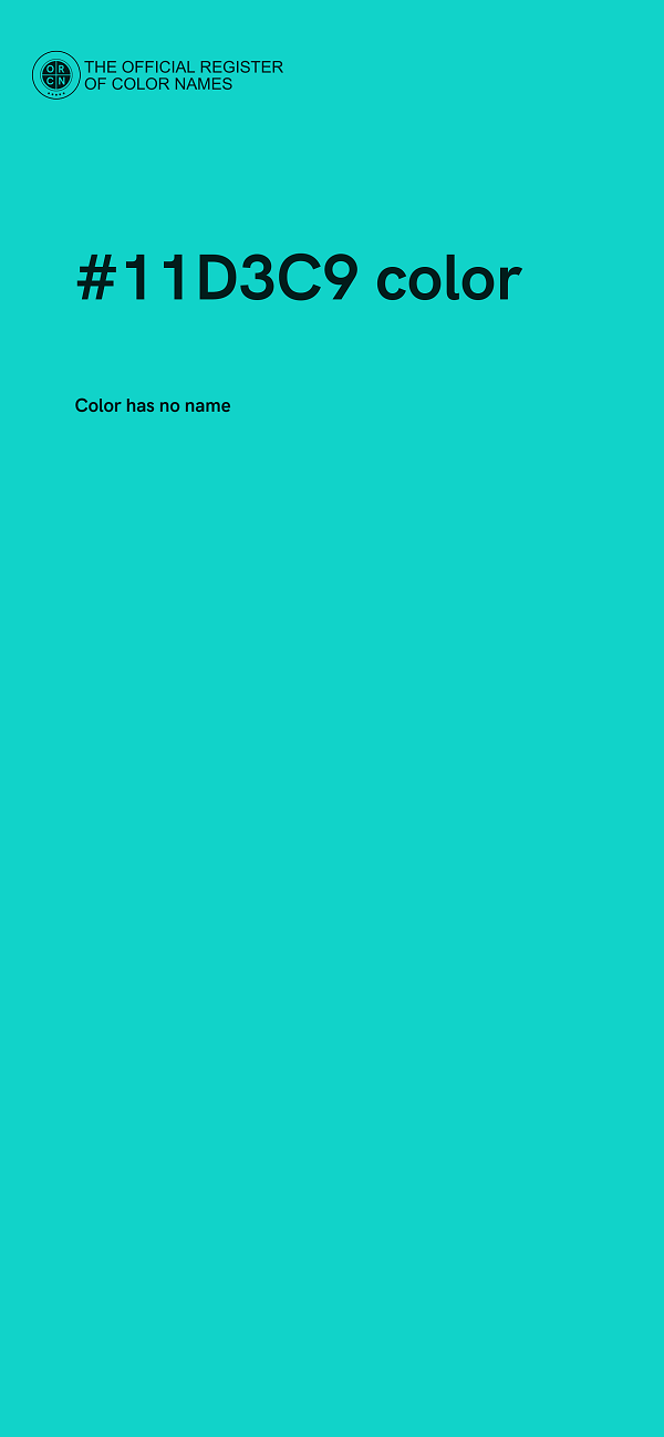 #11D3C9 color image