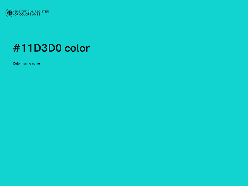 #11D3D0 color image