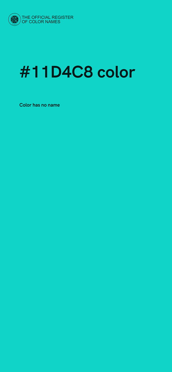 #11D4C8 color image