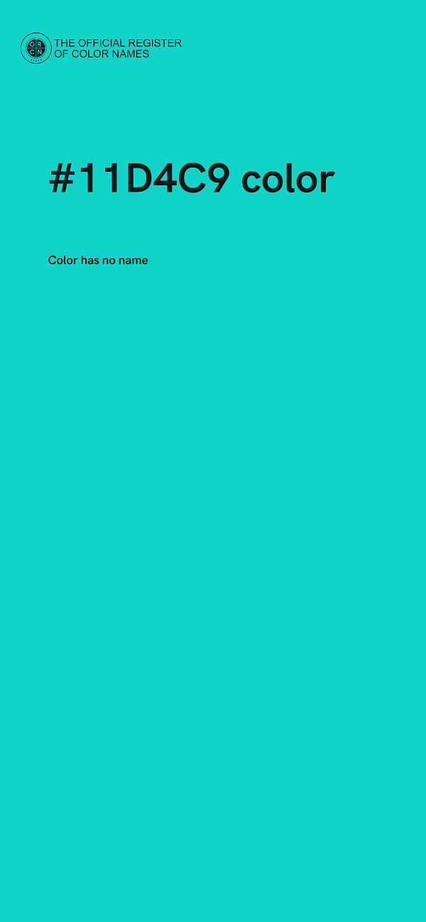 #11D4C9 color image