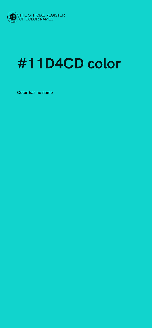 #11D4CD color image