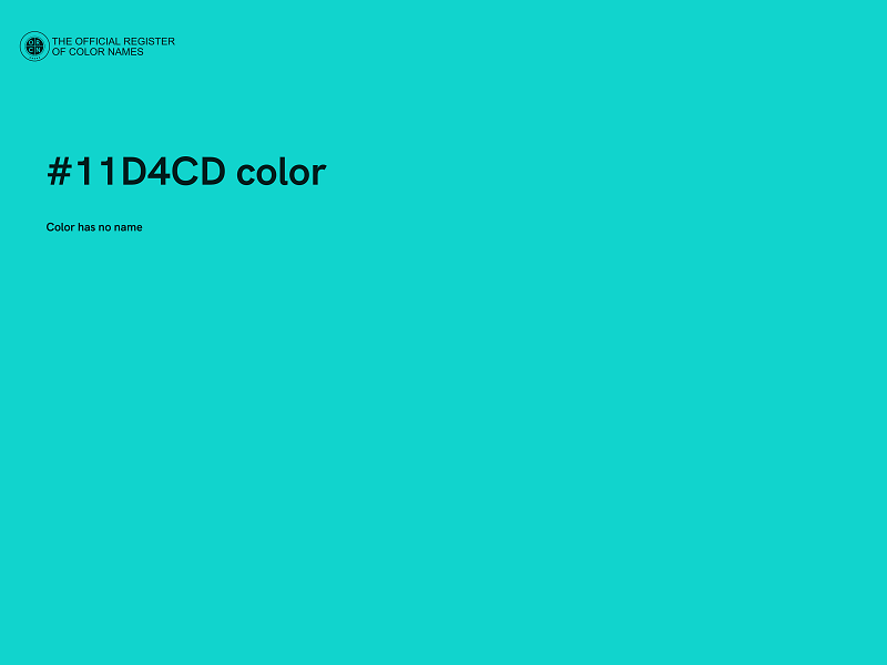#11D4CD color image