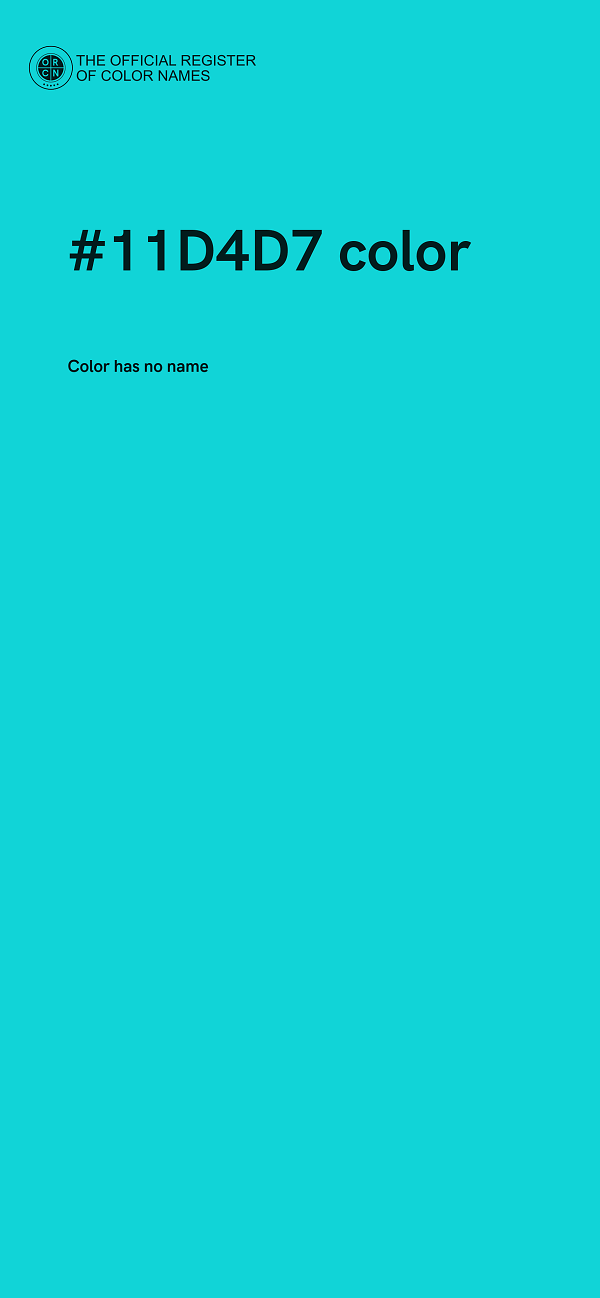 #11D4D7 color image