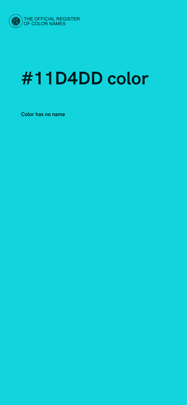 #11D4DD color image