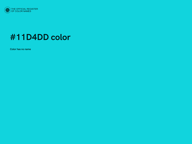 #11D4DD color image