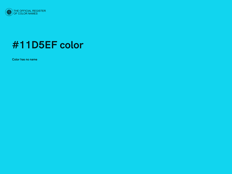 #11D5EF color image