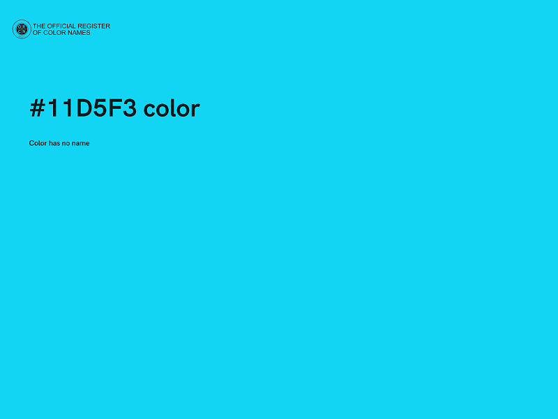 #11D5F3 color image