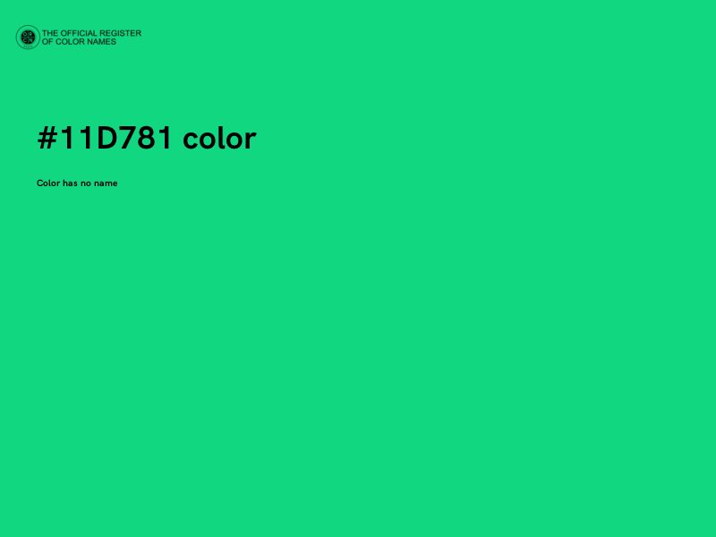 #11D781 color image