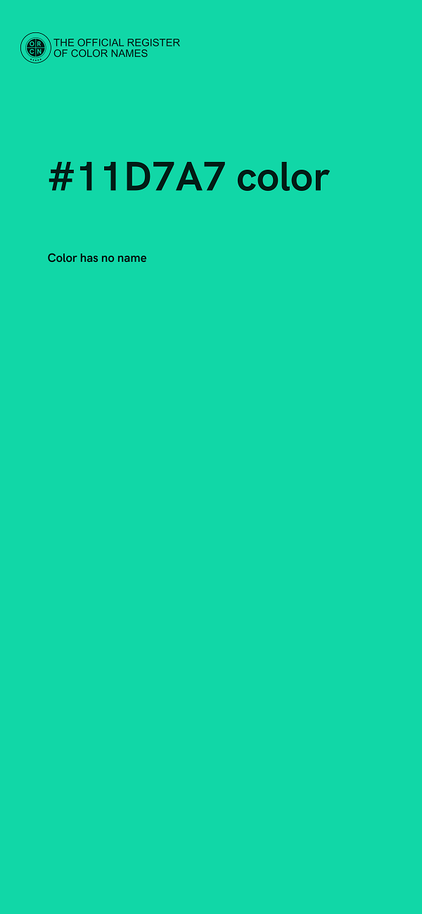 #11D7A7 color image