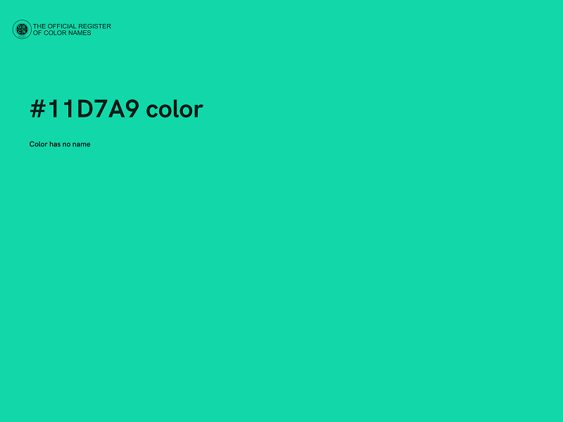 #11D7A9 color image