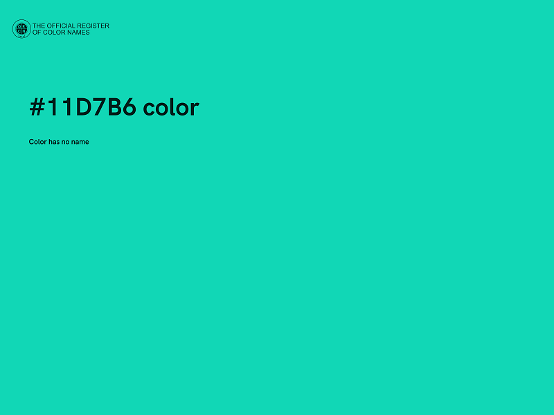 #11D7B6 color image