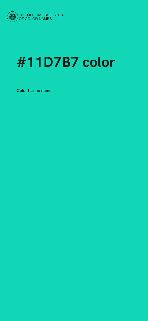 #11D7B7 color image