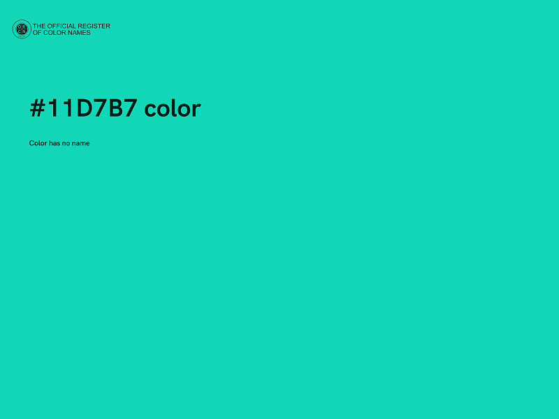 #11D7B7 color image