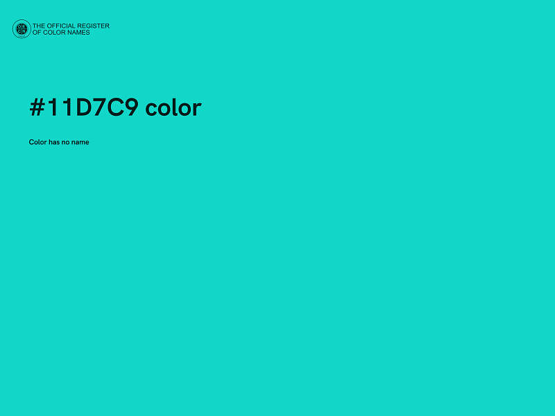 #11D7C9 color image