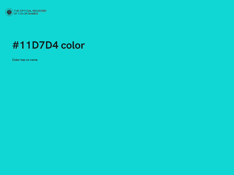 #11D7D4 color image