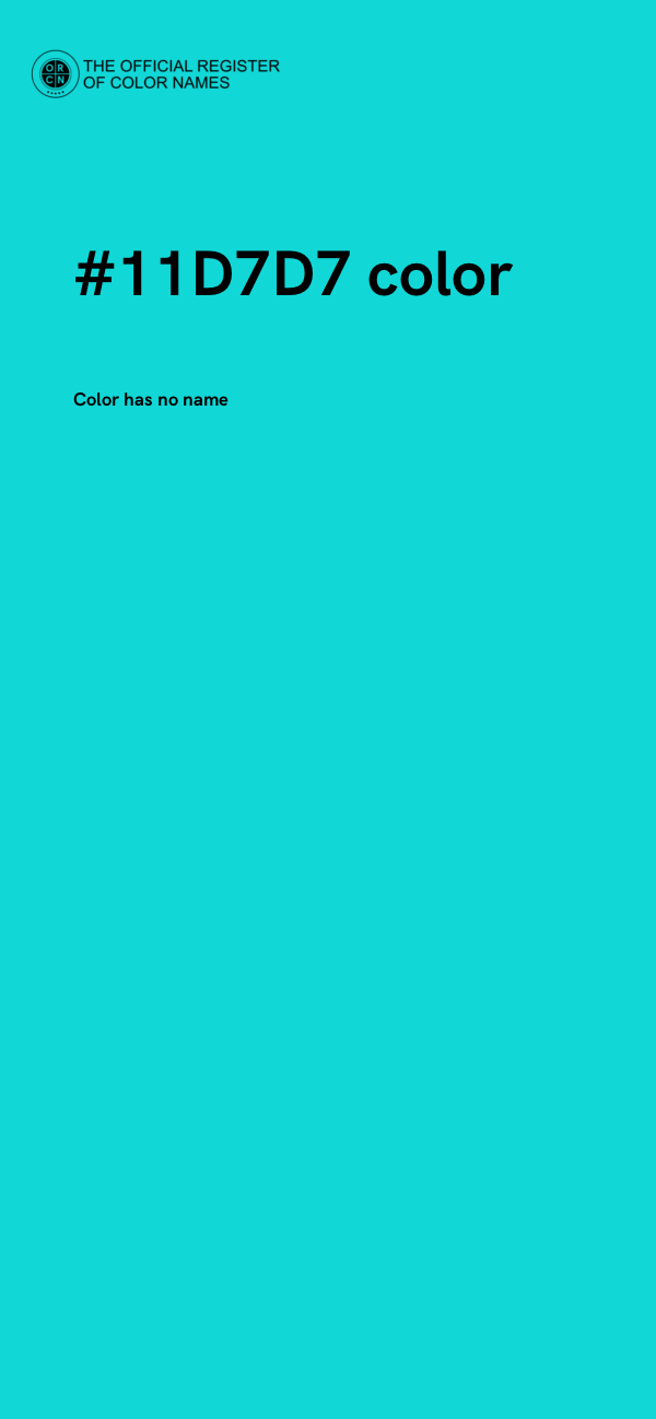 #11D7D7 color image
