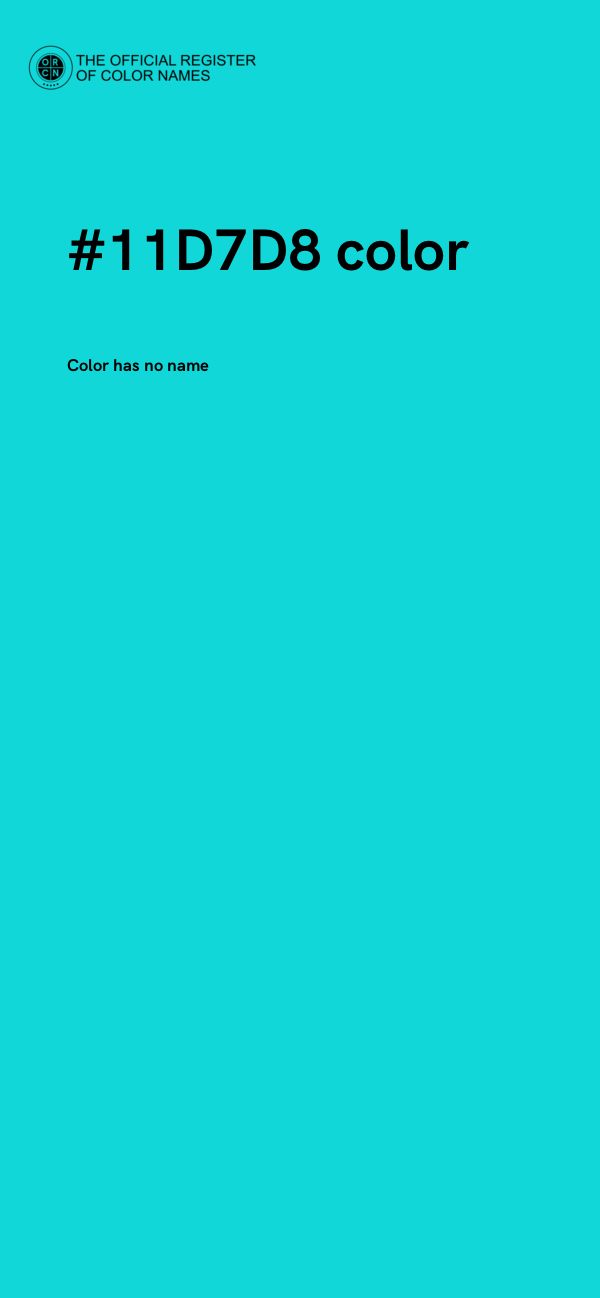 #11D7D8 color image