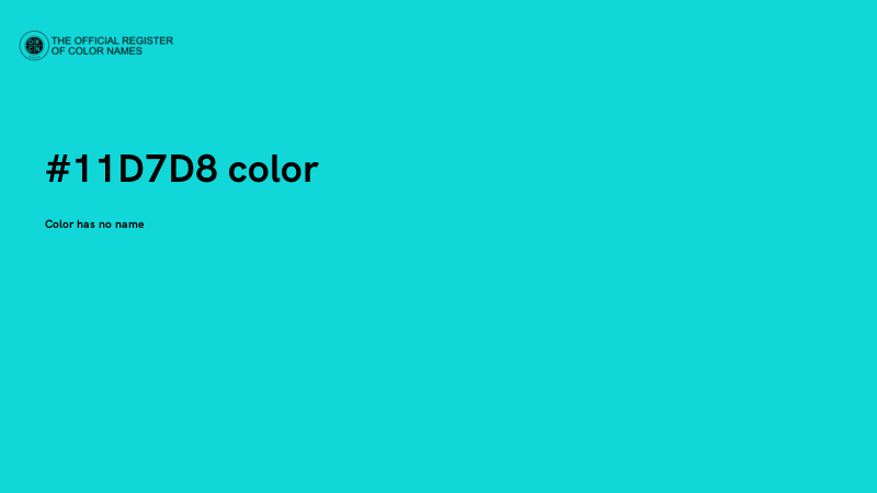 #11D7D8 color image